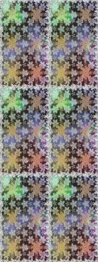 Damask arkaplanı. Barok tarzında altın çiçekli süs. Altın çiçekli, pürüzsüz desen. Gri ve nötr renklerdeki altın element.