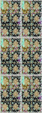 Barok tarzında duvar kağıdı tasarımı için kusursuz damaske deseni arkaplanı. Süslü raster dekorasyonu. Altın elementlerle nötr ve siyah renklerde altın desen.