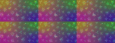 Raster. Sabıka fotoğraflarında, bebek kıyafetlerinde, duvar kâğıtlarında, paket kutularında falan kullanılabilir. Zarif, parlak ve eskiz mor ve yeşil çiçek desenli.