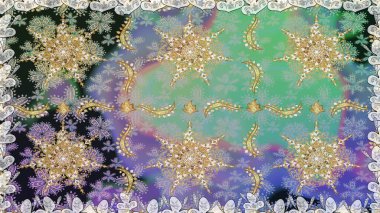 Tarafsız ve gri renklerde geleneksel, klasik, altın, pürüzsüz desen. Barok tarzında kusursuz bir doğulu süsü..