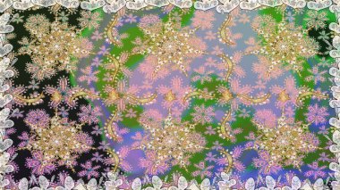 Çiçek süsü kumaş deseni, cam, çiçek desenli metal nötr ve gri renklerde altın elementler. Klasik raster altın pürüzsüz desen.
