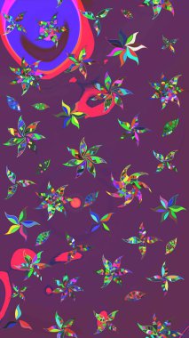 Raster resim. Çiçek desenli çiçek ve yaprakları ile. Sevimli küçük çiçek desenle.