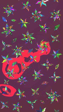 Çiçekli yumuşak bir eskiz şekli. Raster çiçekleri klasik tarzda çizilmiş. Yumuşak, bahar çiçekleri kahverengi ve pembe renklerde. Raster illüstrasyonu.