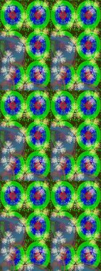 Düz Çiçek Elementleri Tasarımı. Raster. Renkli Bahar Teması çizim şablonu.