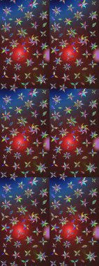 Arkaplan dokusu, duvar kağıdı, kahverengi ve mor renkli çiçek teması. Kabile sanatı boho baskısı, klasik çiçek arkaplanı. Soyut etnik raster çizim kalıbı.