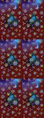 Kıvırcık, parlak örgü. Raster illüstrasyonu. Çiçek çelengi. Güzel, parlak, pürüzsüz kumaş, tuval. Eski moda arka plan. Desen, çizim, çiçek sınırı..