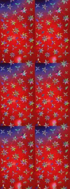 Düz Çiçek Elementleri Tasarımı. Kırmızı ve mor renkte çiçekler. Sevimli çiçek raster deseni. Renk Bahar Teması eskiz şablonu.