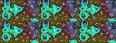 Çiçek deseni. Raster güzel kumaş deseni çiziyor. Düz Çiçek Elementleri Tasarımı. Renkli Bahar Teması çizim şablonu.