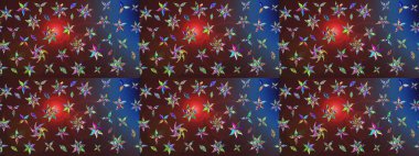 Küçük renkli çiçekler. Çiçekli bahar çiçekleri. Robot resim. Motley illüstrasyonu. Küçük çiçekte güzel bir desen. Moda baskıları için zarif bir şablon.