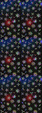 Raster suluboya çiçek deseni, narin çiçekler, gri ve mavi çiçekler, tebrik kartı şablonu. Raster Güzel kumaş deseni.