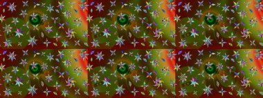 Çiçekli karalama şeklinde Raster çiçek deseni. Nazikçe, güzel çiçek arkaplanı. Kahverengi ve yeşil renkte çiçekler.