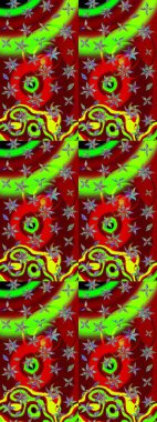 Organik motif arka planı. Çizim kalıbı. Raster illüstrasyonu. Ultraviyole kumaş deseni.