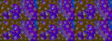 Yapraklı çizim şekli. Şirin, zarif çiçekler Raster illüstrasyonu. Poster ya da kapak için arka plan. Tekstil için figür. Davetiye ve kartpostal tasarımı için dekoratif çiçek unsurları.