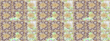 Skeç raster arka planı. Çiçek deseni. Tarafsız renklerde altın elementler. Duvar kâğıdı barok, İspanyol kumaşı. Şekil grafik deseni.