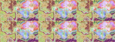 Süslü dekorasyon. Tarafsız renklerde altın ve soyut bir çiçek. Raster illüstrasyonu.