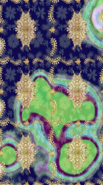 Eskiz öğesi ahşap oyma. Küçük bir alan derinliği. Patina. Oyma. Altın kaplamalı mavi fon. Mavi renkli ve altın elementli desen. Klasik mobilya tarzı. Lüks mobilyalar..