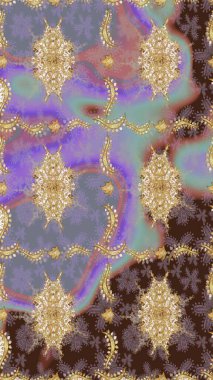 Klasik klasik klasik arka plan. Geleneksel oryantasyon süsü. Klasik Raster altın desenini çiz. Tarafsız renklerde altın elementlerle çizim deseni.