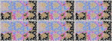 Klasik klasik klasik arka plan. Raster illüstrasyonu. Geleneksel oryantasyon süsü. Kusursuz klasik raster altın desenli. Tarafsız renklerde altın elementlerle kusursuz desen.