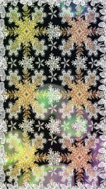 Altın rengi, kusursuz çizim. Senin tasarımın için, duvar kağıdı. Gri renklerde, altın çiçekli altın desenler. Raster geometrik arkaplanı.