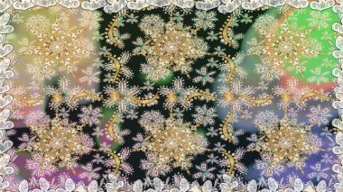 Süslü dekorasyon. Raster klasik barok çiçeksiz altın desenli. Lüks, kraliyet ve Viktorya dönemi konsepti. Gri renklerdeki altın desenli altın elementler.