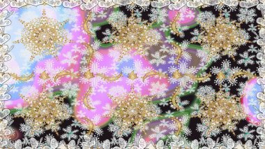 Geleneksel oryantasyon süsü. Kusursuz klasik raster nötr ve altın desenli. Klasik vintage arkaplan.