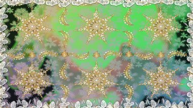 Tarafsız renklerde altın elementler. Barok tarzında kusursuz bir doğulu süsü. Geleneksel klasik raster altın pürüzsüz desen.