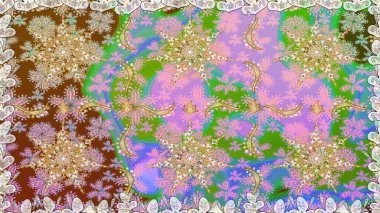 Altın antika ortaçağ dekoratifi, yapraklar ve tarafsız renklerde altın desenli süslemeleri olan dikişsiz bir şablon. Kusursuz kraliyet lüksü, altın barok kumaş rengi..