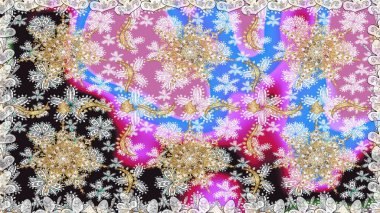 Şam, tasarım için kusursuz desen. Tarafsız renklerde, altın elementli pürüzsüz desen.