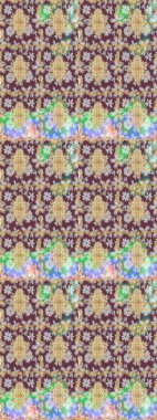 Raster illüstrasyonu. Soyut bir arkaplan çiz. Oriental raster klasik kahverengi ve altın desenli.