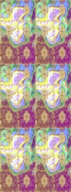 Süslü raster dekorasyonu. Altın elementlerle nötr renklerde altın desen. Barok biçiminde duvar kağıdı tasarımı için şablon çizimi arkaplanı.