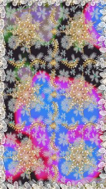 Raster illüstrasyonu. Klasik klasik klasik arka plan. Geleneksel oryantasyon süsü. Gri ve nötr renklerde altın elementlerle kusursuz desen. Kusursuz klasik raster altın desenli.