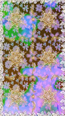 Damask kusursuz yinelenen arkaplan. Barok tarzında altın çiçekli süs. Tarafsız ve kahverengi renklerde altın element. Doku arkaplanı üzerine altın duvar kağıdı.