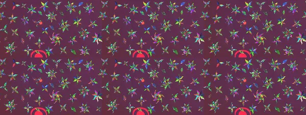 Çiçekli, yapraklı, çiçek desenli eskiz. El çizimi. Raster illüstrasyonu.