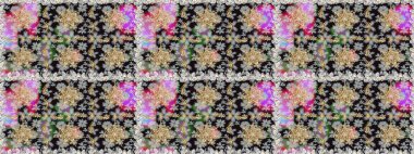 Damask altın soyut çiçek gri ve nötr renklerde pürüzsüz desen. Raster illüstrasyonu. Süsleme.