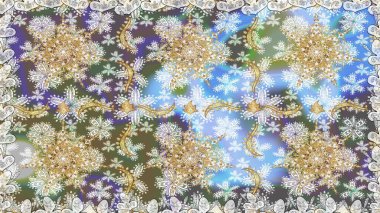 Klasik klasik klasik arka plan. Klasik raster sarısı, kusursuz desen. Geleneksel oryantasyon süsü. Gri ve nötr renklerde altın elementlerle kusursuz desen.