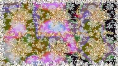 Tarafsız ve gri renklerde altın sarısı elementlerle altın pürüzsüz desen. Noel, kar tanesi, yeni yıl. Tarafsız ve gri renklerde altın elementlerle kusursuz klasik desen.