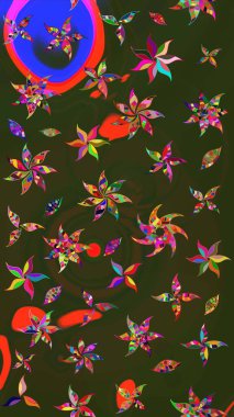 Raster - stok. Gri ve yeşil çiçekli eskiz deseni, suluboya çiçek deseni, sevimli çiçek, duvar kağıdı, kart veya kumaş için fayanslı.