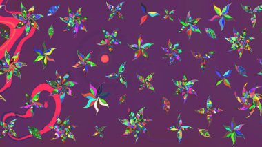 Suluboya etkisi. Botanik çizim kalıbı. Organik elementler. Raster deseni.