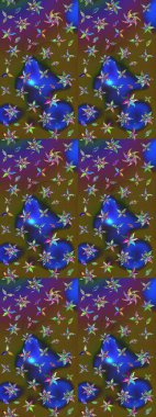 Raster Güzel kumaş deseni. Raster suluboya çiçek deseni, narin çiçekler, kahverengi ve yeşil çiçekler, tebrik kartı şablonu..