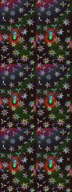 Elle boyanmış suluboya resim çizimleri, çiçekler ve bitkiler. Gri ve kahverengi renkte çiçekler.