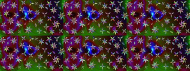 Çiçekli yumuşak bir eskiz şekli. Raster çiçekleri klasik tarzda çizilmiş. Kahverengi ve yeşil renklerde bahar çiçekleri. Raster illüstrasyonu.