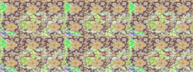 Süslü raster dekorasyonu. Barok tarzında duvar kâğıdı tasarımı için eskiz şablonu arka planı. Altın elementlerle nötr renklerde altın desen.