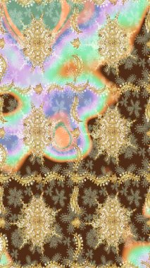 Sembol bayramı, yeni yıl kutlamaları, altın desenler. Kış kar dokusu duvar kağıdı. Kahverengi renkte altın kar taneleri. Noel Altın Kar Tanesi çizim kalıbı.