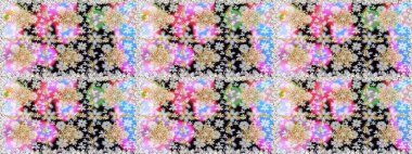 Raster illüstrasyonu. Kusursuz soyut bir arkaplan. Oriental raster klasik nötr ve altın desenli.