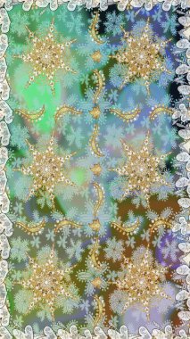 Tarafsız renklerde altın element. Barok tarzında altın çiçekli süs. Damask kusursuz yinelenen arkaplan. Doku arkaplanı üzerine altın duvar kağıdı.