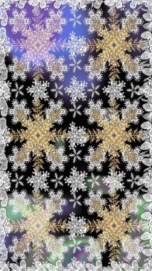 Gri renkli ve altın elementli geleneksel altın sarısı desen. Barok tarzında kusursuz bir doğulu süsü..