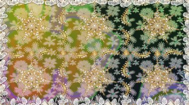 Gri renkli ve altın elementli geleneksel altın sarısı desen. Barok tarzında kusursuz bir doğulu süsü..