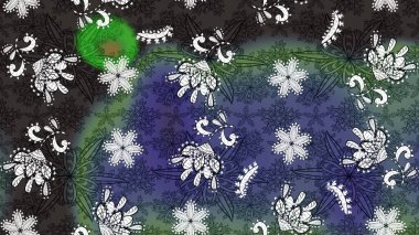 Küçük çiçekteki sevimli çiçek deseni. Varicologray ve Blue Raster çizim çizimi. Birçok gri ve mavi soyut çiçekli tropikal çizim deseni.