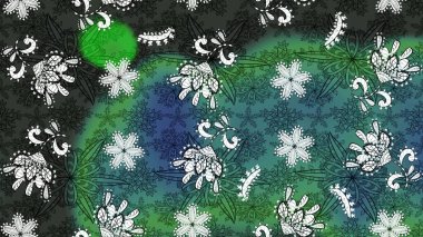 Raster suluboya çiçek deseni, narin çiçekler, yeşil ve gri çiçekler, tebrik kartı şablonu. Güzel kumaş deseni.