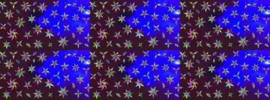 Raster düz çiçek çizim deseni. Kahverengi ve mavi renkli çiçekler. Tasarım hediye paketi, tebrik kartları, posterler ve afiş tasarımı.